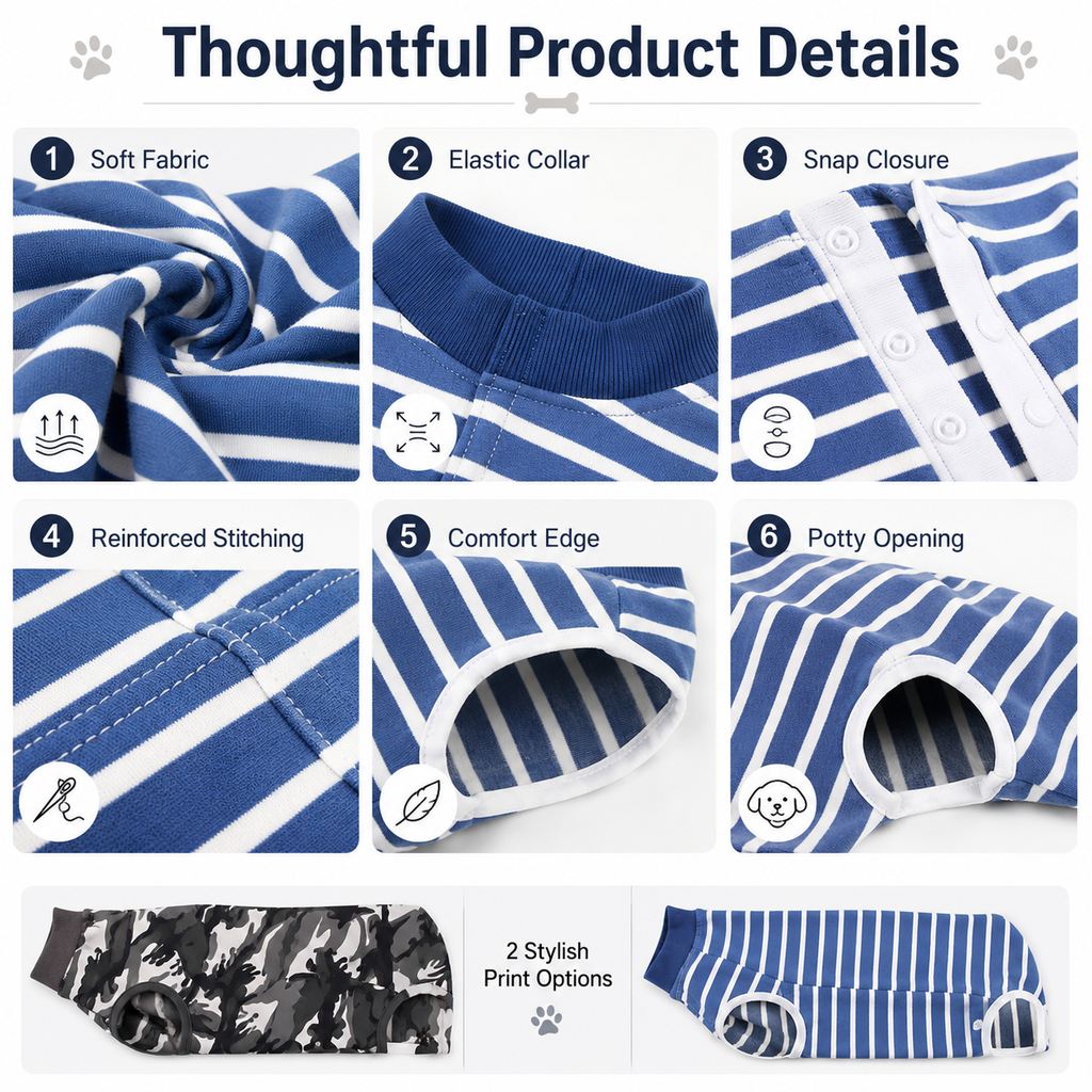 Spay & Neuter Recovery Suit – Anti-Lick Cone Alternative