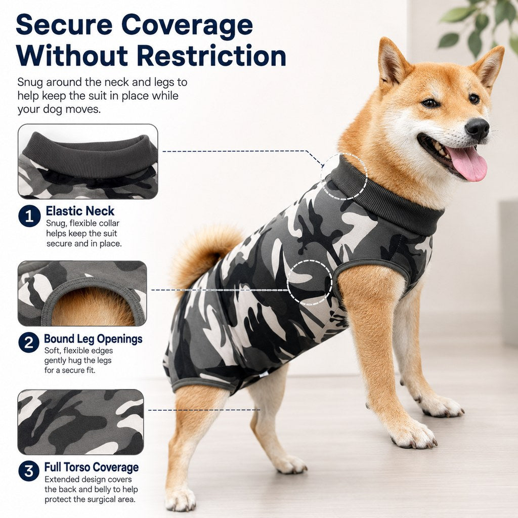 Spay & Neuter Recovery Suit – Anti-Lick Cone Alternative