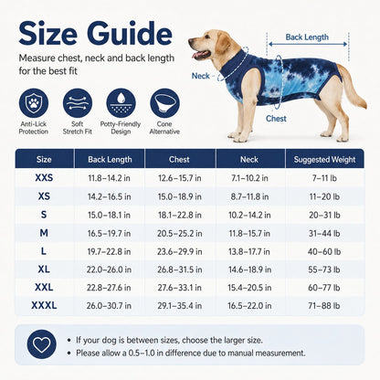 Spay & Neuter Recovery Onesie – Soft Anti-Lick