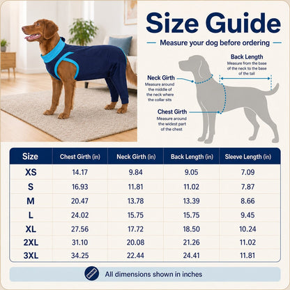 Dog Recovery Suit – Rear Leg Anti-Lick Coverage