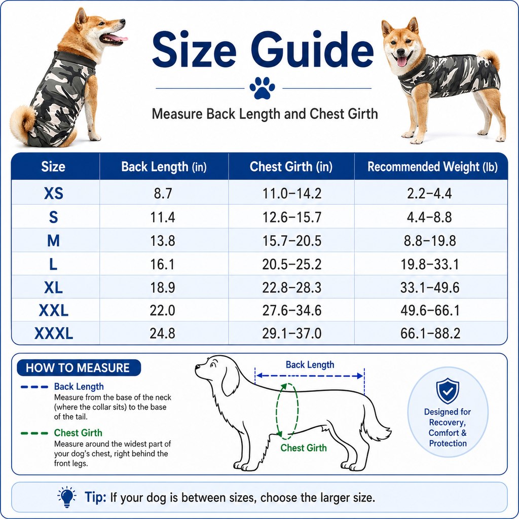 Spay & Neuter Recovery Suit – Anti-Lick Cone Alternative