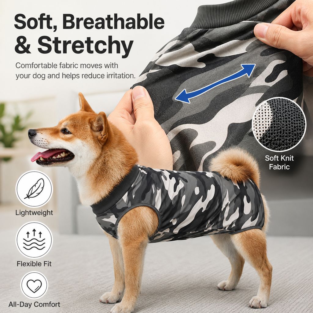 Spay & Neuter Recovery Suit – Anti-Lick Cone Alternative