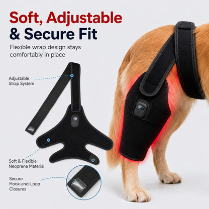 Red Light Dog Leg Brace – Hind Leg Comfort