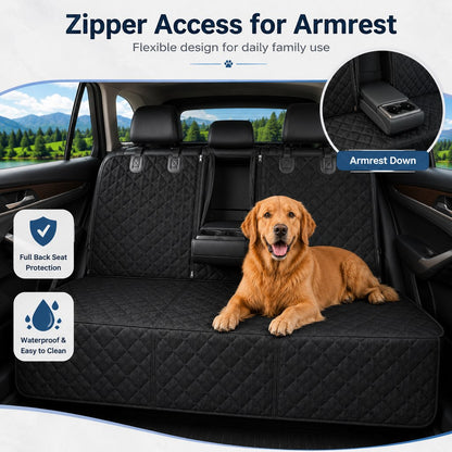 Waterproof Dog Back Seat Cover – Mud & Fur Protection