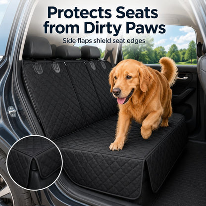 Waterproof Dog Back Seat Cover – Mud & Fur Protection