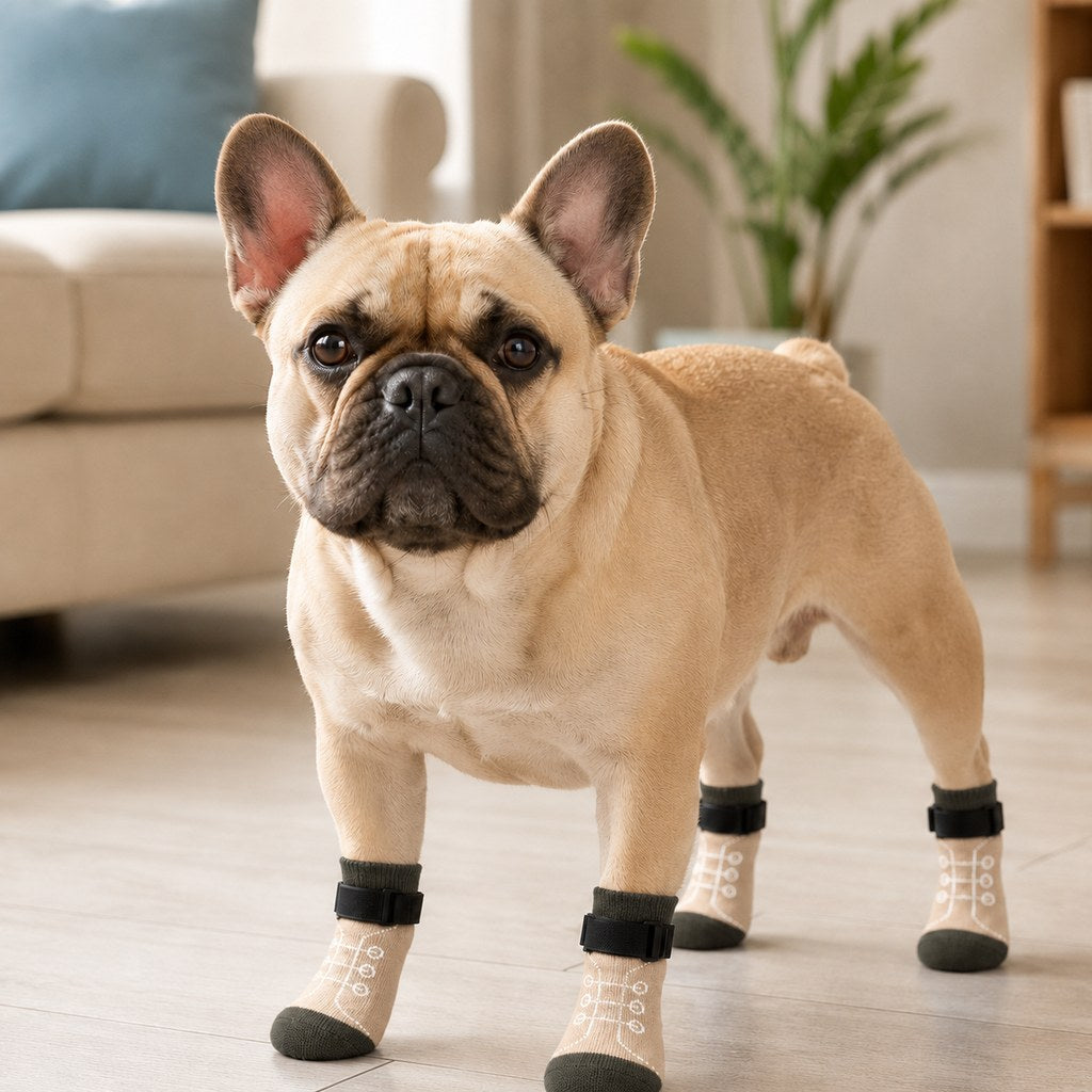 Non-Slip Dog Socks 4-Pack – Better Grip on Smooth Floors