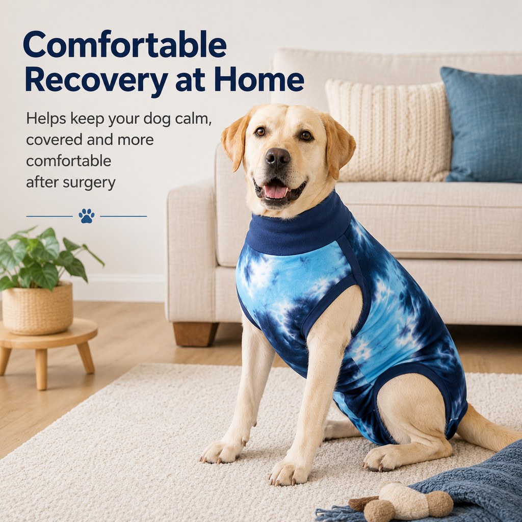 Spay & Neuter Recovery Onesie – Soft Anti-Lick