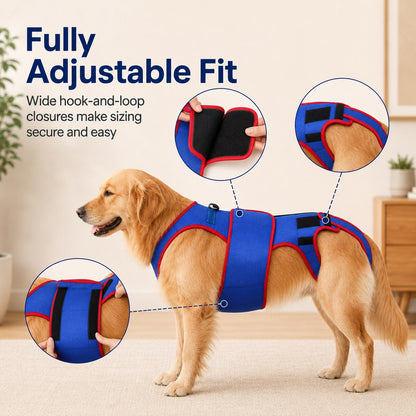 Dog Spine Support Vest – Adjustable Back Support