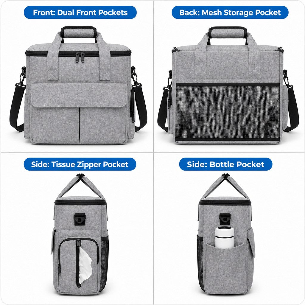 Pet Travel Bag Organizer – Bowls, Food & Gear in One