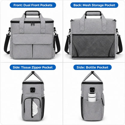 Pet Travel Bag Organizer – Bowls, Food & Gear in One
