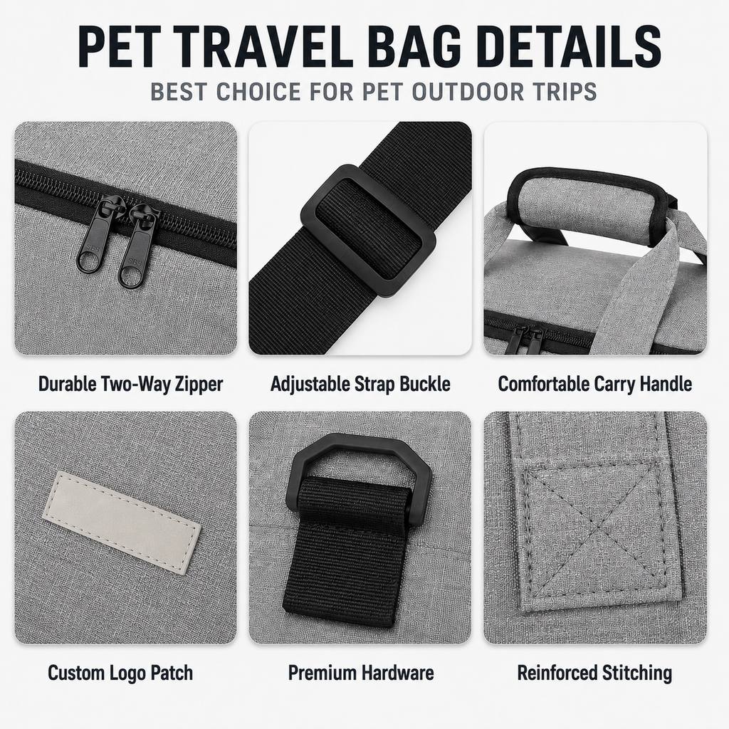 Pet Travel Bag Organizer – Bowls, Food & Gear in One