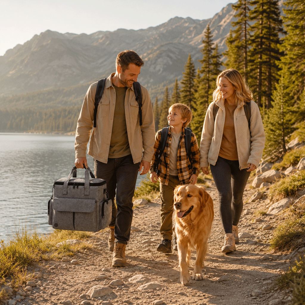 Pet Travel Bag Organizer – Bowls, Food & Gear in One