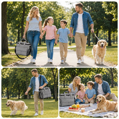 Pet Travel Bag Organizer – Bowls, Food & Gear in One