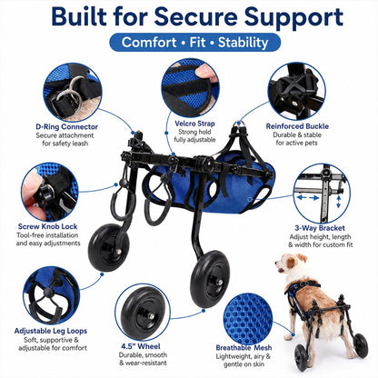 Adjustable Dog Wheelchair – Mobility for Weak Back Legs