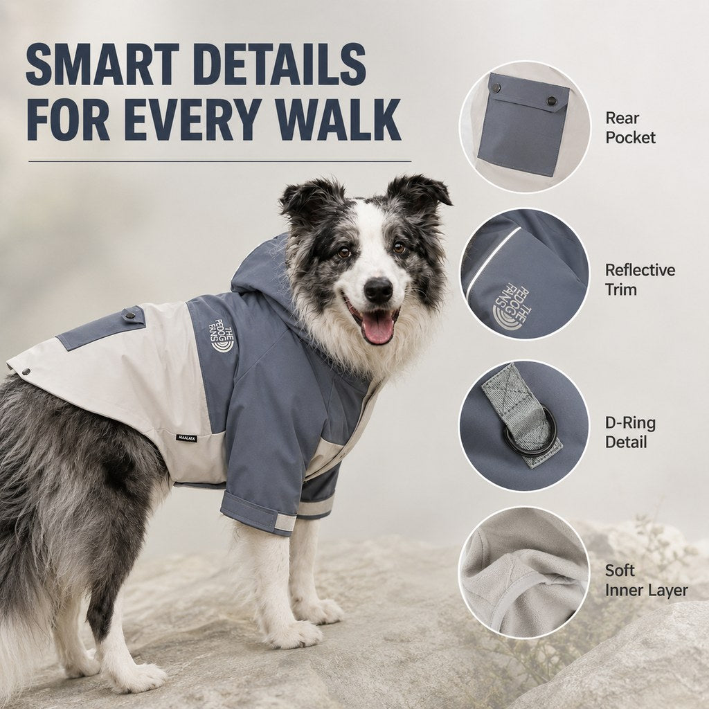 Water-Resistant Dog Windbreaker – Rain & Wind Cover