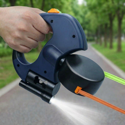 Dual Retractable Dog Leash – Tangle-Free with LED