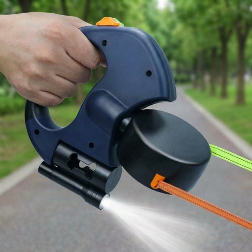 Dual Retractable Dog Leash – Tangle-Free with LED