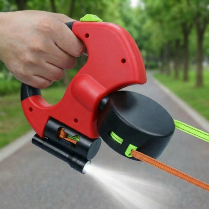 Dual Retractable Dog Leash – Tangle-Free with LED