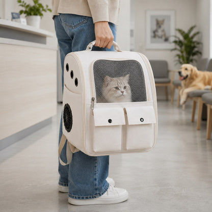 Dual-Fan Cat Carrier Backpack – Cooler, Less Stuffy Trips