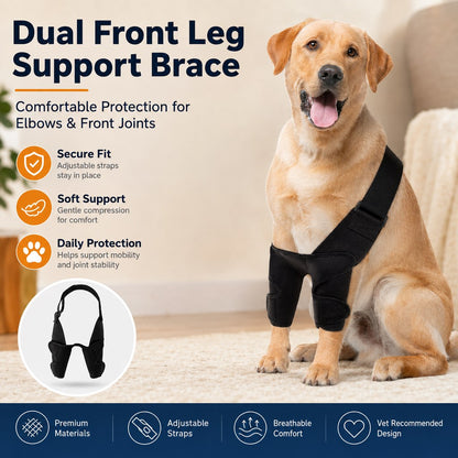 Dual Front Leg Dog Brace – Elbow & Joint Protection