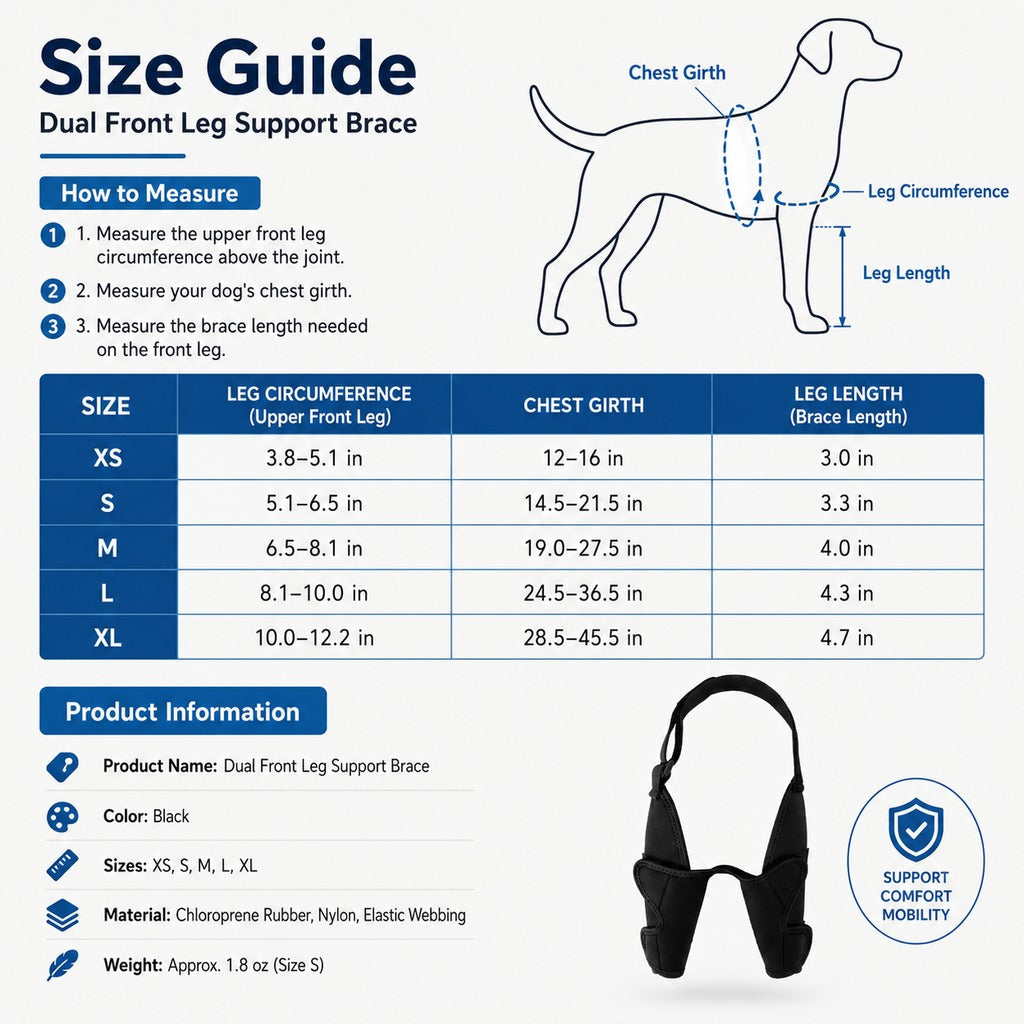 Dual Front Leg Dog Brace – Elbow & Joint Protection