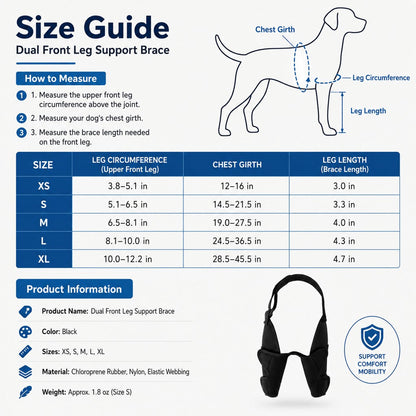 Dual Front Leg Dog Brace – Elbow & Joint Protection