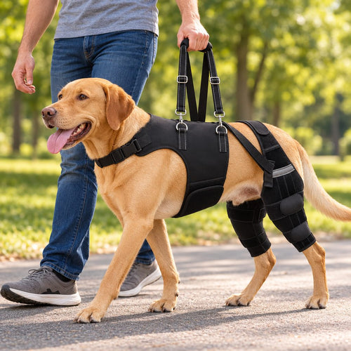 Dual Rear Leg Dog Knee Brace – Lift Handle Support