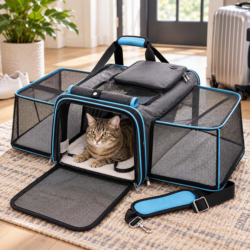 Expandable Pet Carrier – Extra Room for Travel