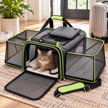 Expandable Pet Carrier – Extra Room for Travel