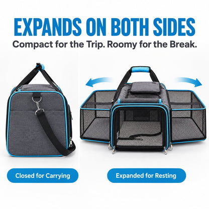 Expandable Pet Carrier – Extra Room for Travel