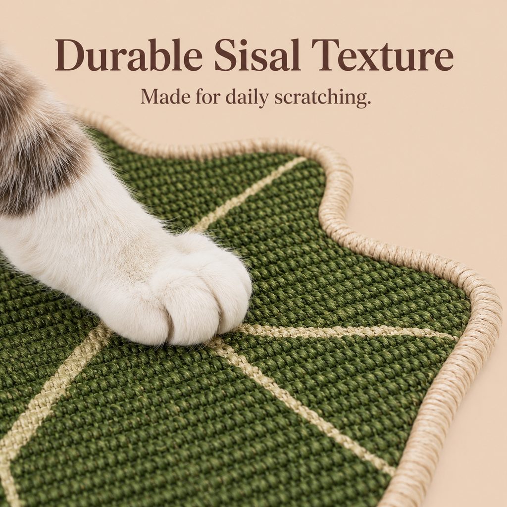 Botanical Sisal Cat Scratch Mat – Saves Furniture