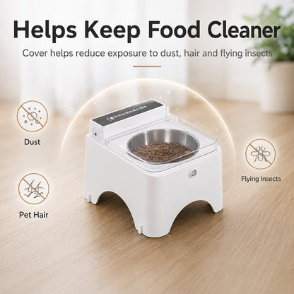 Smart Auto-Opening Cat Bowl – Dustproof, Fresher Food