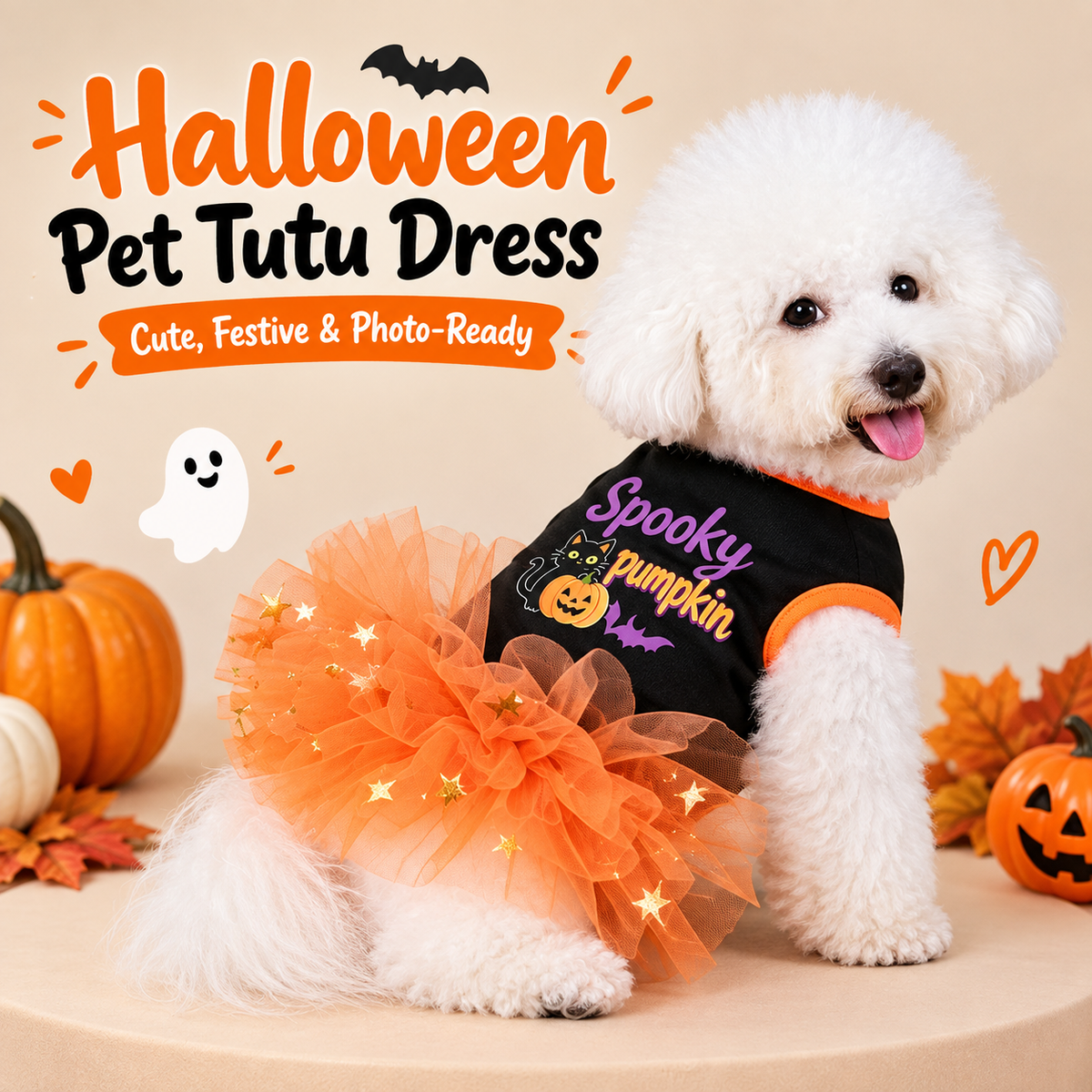 Halloween Dog Tutu Dress – Soft & Lightweight