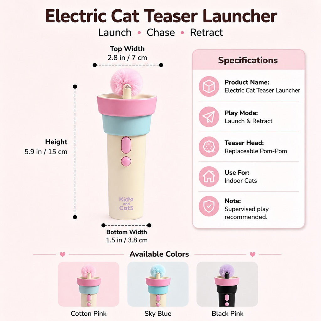Electric Cat Teaser Launcher – Hands-Free Chase Play