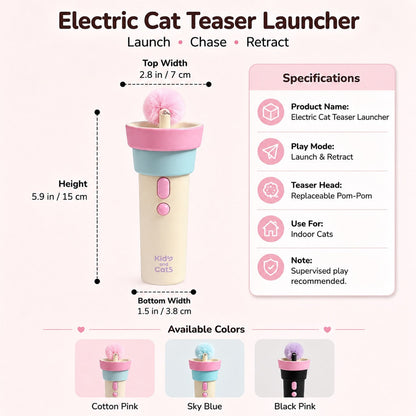 Electric Cat Teaser Launcher – Hands-Free Chase Play