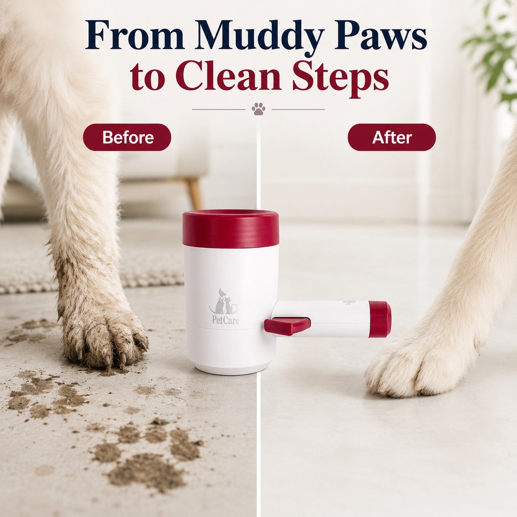 Electric Dog Paw Cleaner – One-Button Muddy Paw Wash