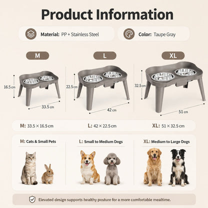 Elevated Pet Feeder with Spill Guard – Cleaner Floors