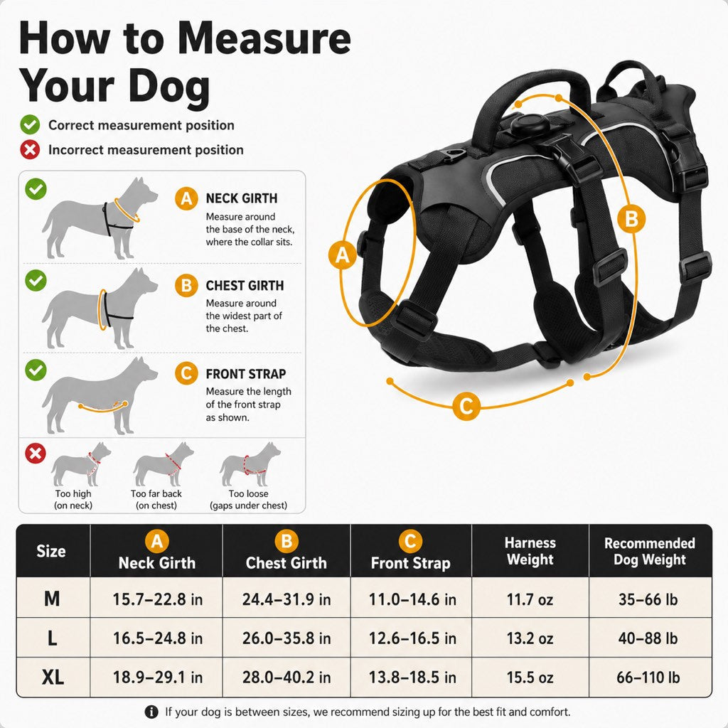 AirTag Escape-Proof Dog Harness – Secure Outdoor Walks