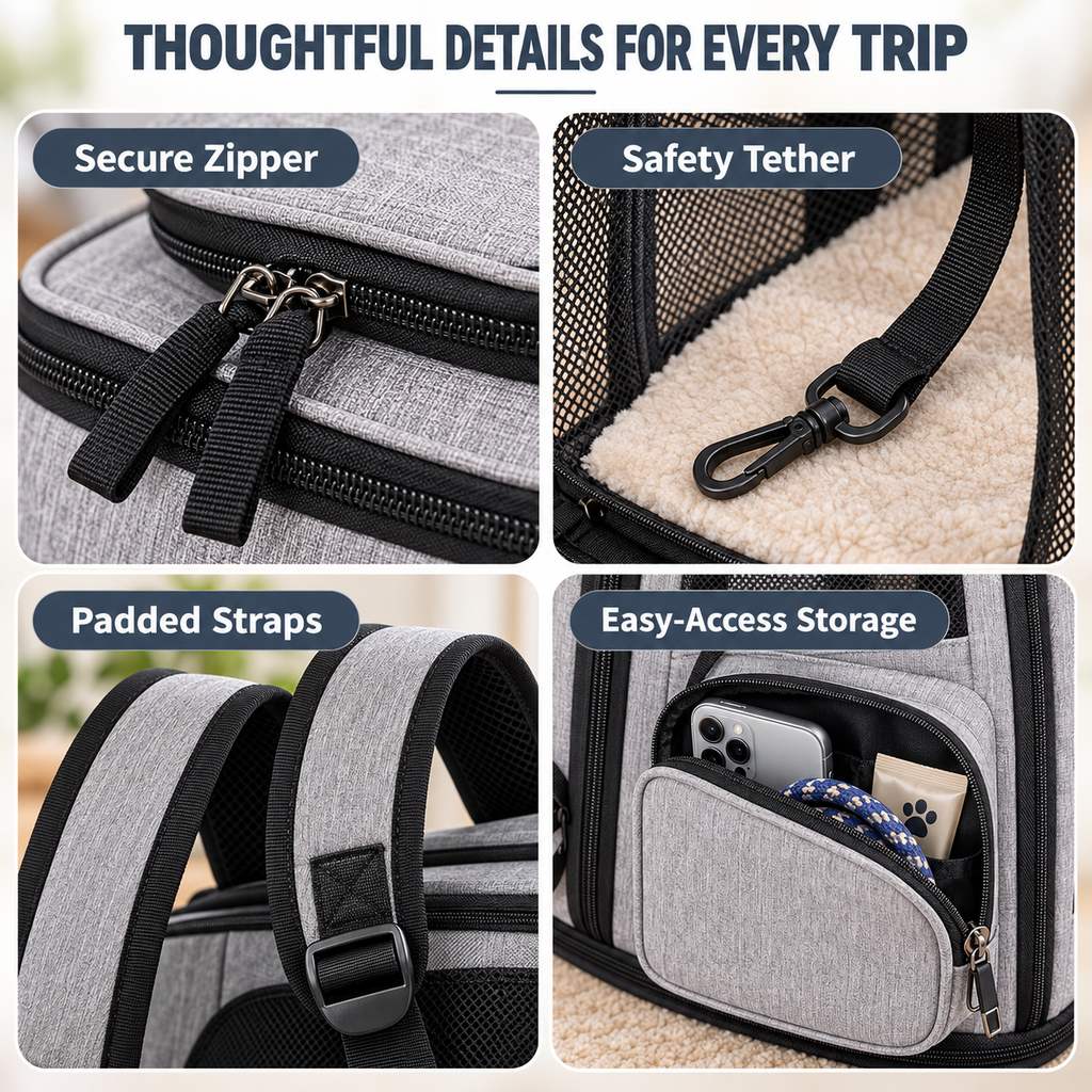 Expandable Pet Carrier Backpack – Breathable Mesh