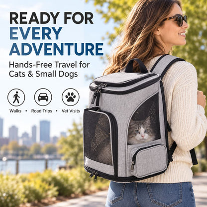 Expandable Pet Carrier Backpack – Breathable Mesh