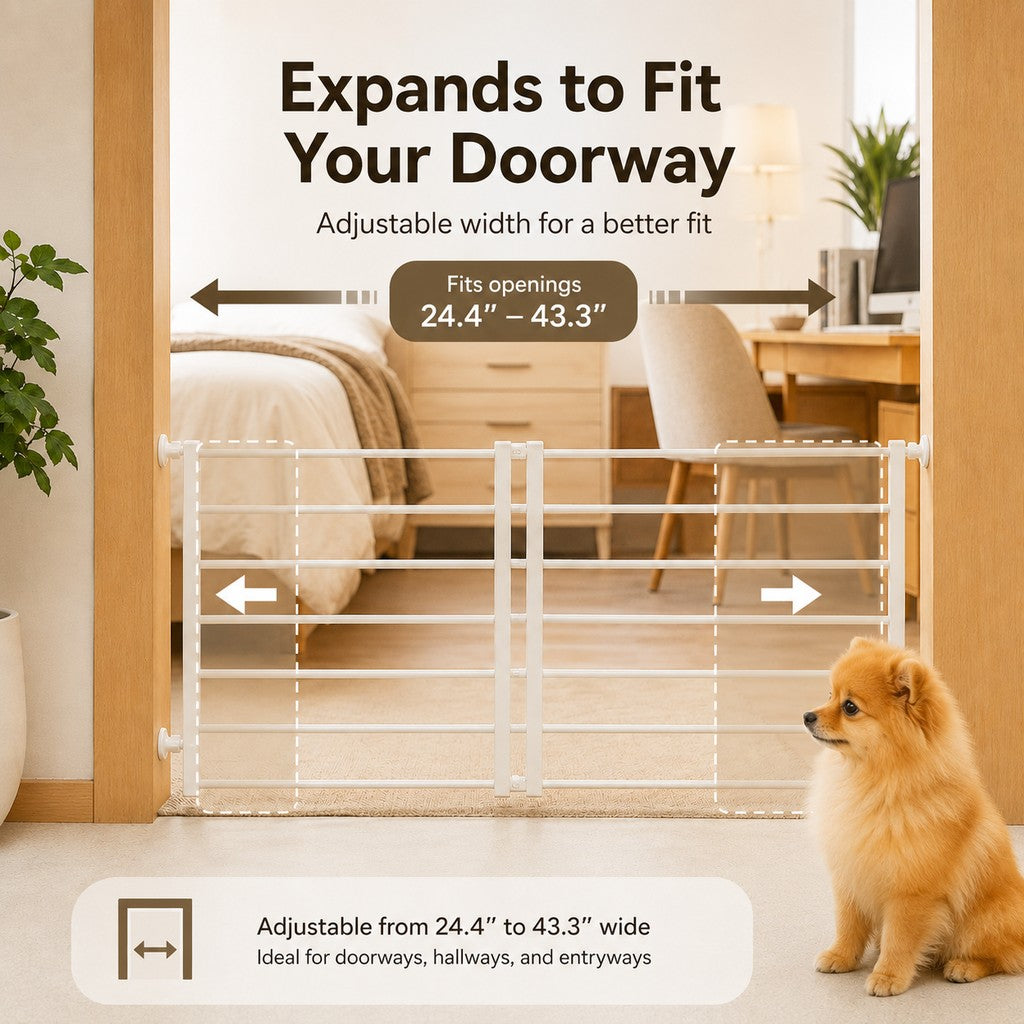 No-Drill Expandable Pet Gate – Easy Doorway Barrier