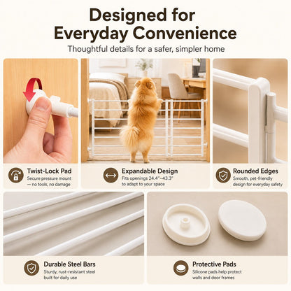 No-Drill Expandable Pet Gate – Easy Doorway Barrier