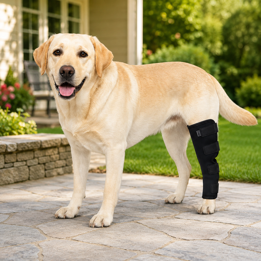 Dog Rear Leg Recovery Brace – Stops Licking After Surgery