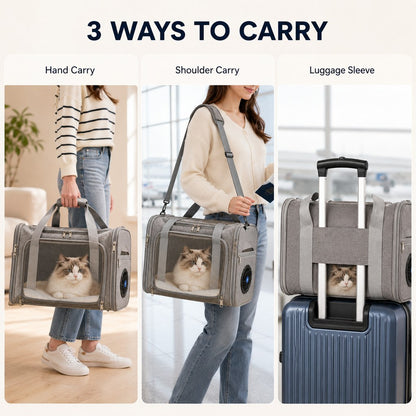 Fan-Assisted Pet Carrier – Ventilated Cool Travel