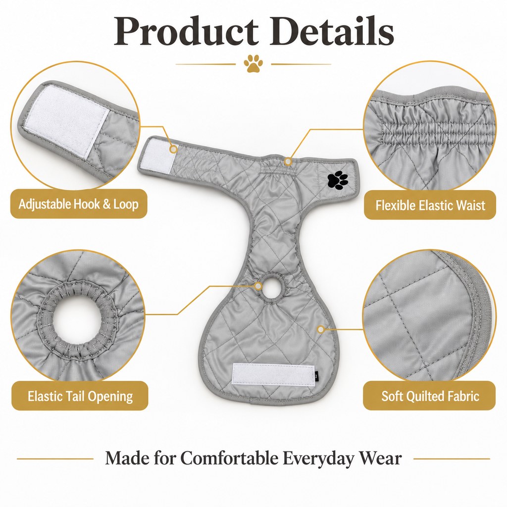 Washable Female Dog Diaper – Heat & Leak Protection