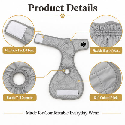Washable Female Dog Diaper – Heat & Leak Protection