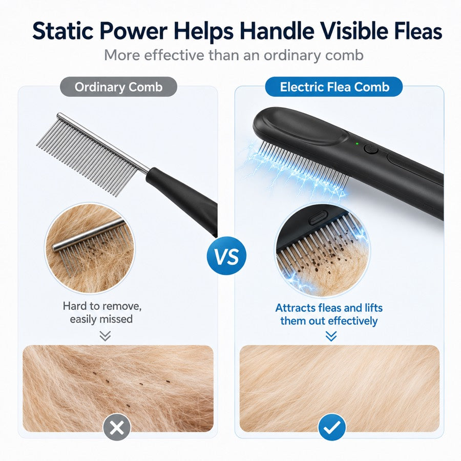 Electric Flea Comb – Spray-Free Flea Checks at Home