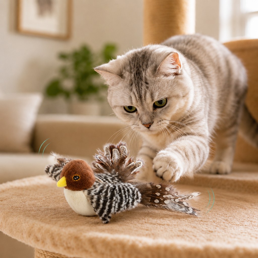 Rechargeable Interactive Cat Toy – Motion-Activated Play