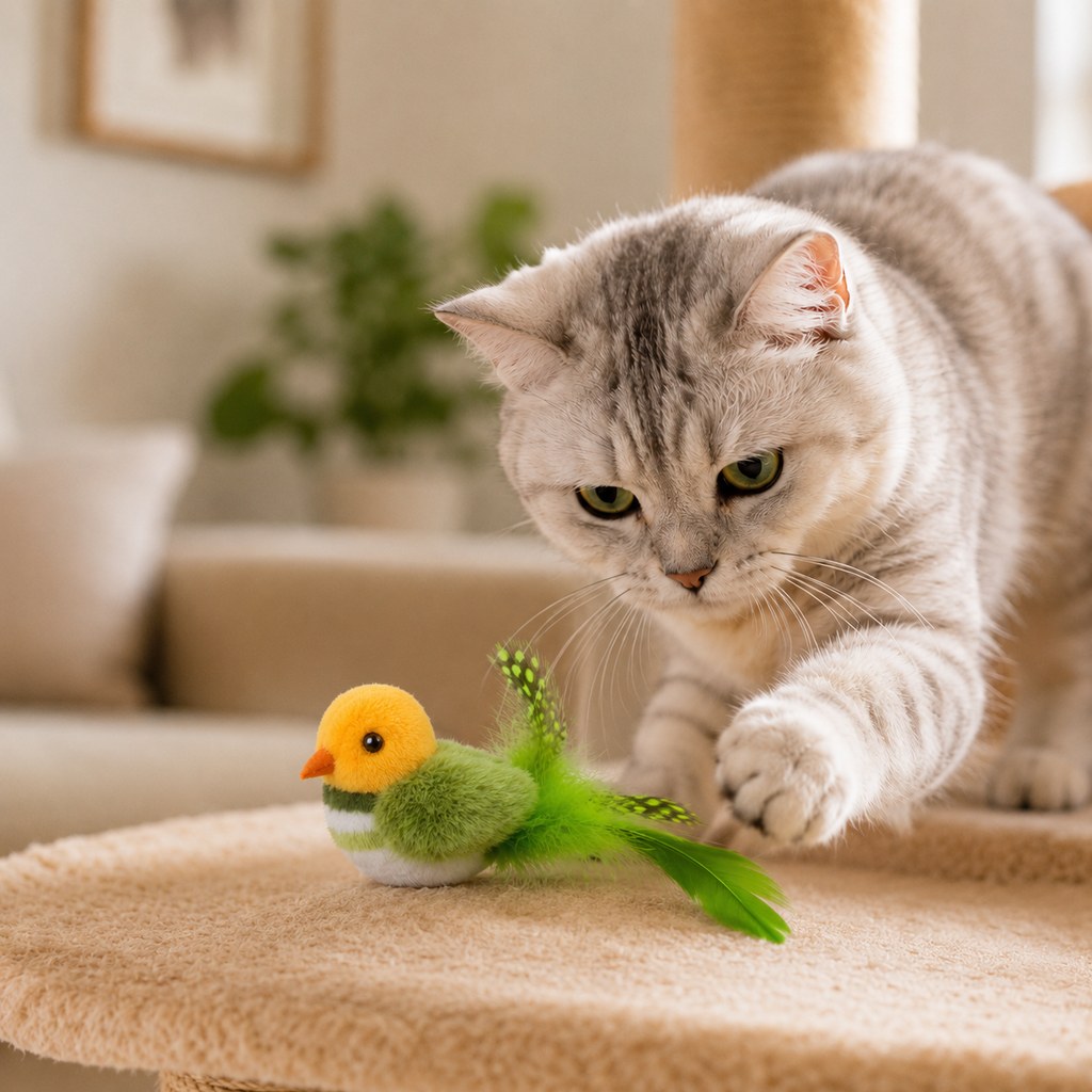 Rechargeable Interactive Cat Toy – Motion-Activated Play