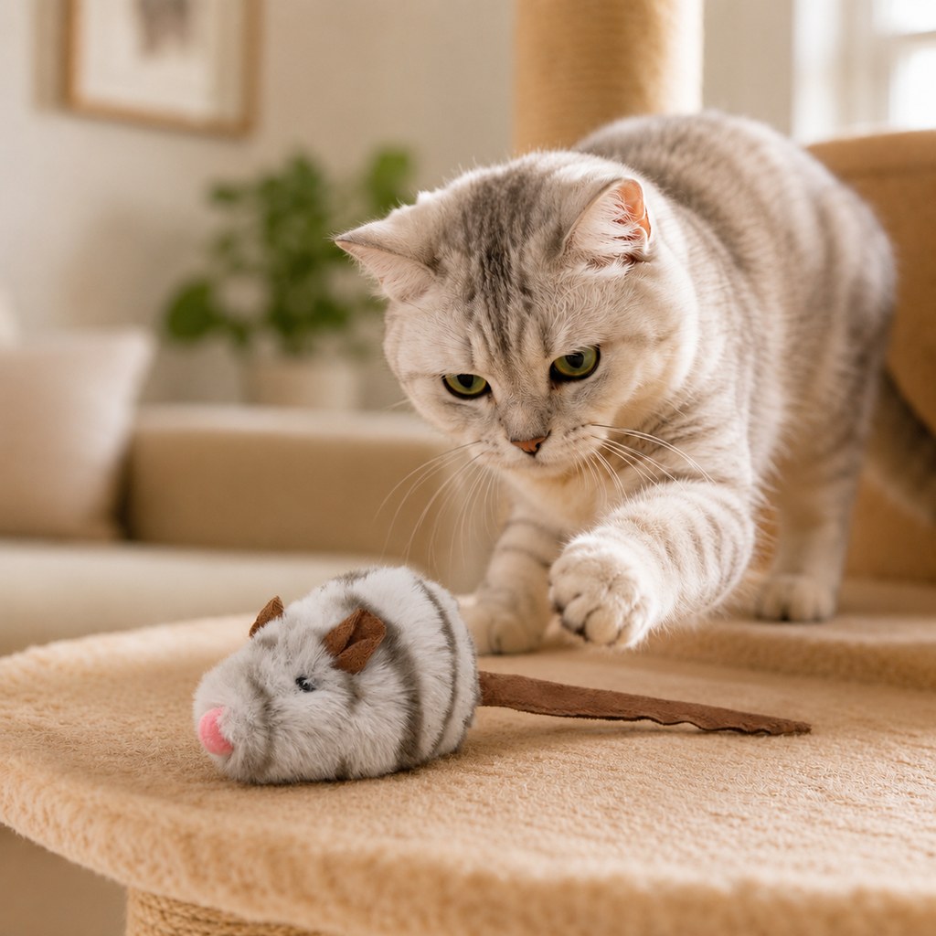 Rechargeable Interactive Cat Toy – Motion-Activated Play